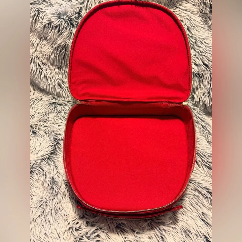 Estée Lauder 2025 Holiday Blockbuster Red polkadot Train Case Makeup Bag